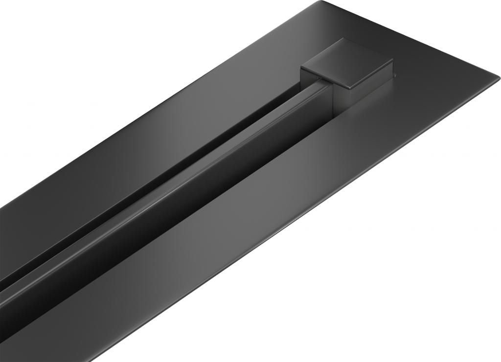 MEXEN - Flat 360° Super Slim podlahový žľab otočný 70 cm, čierny 1751070