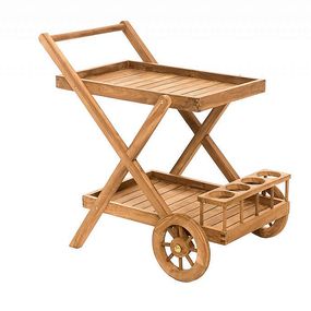 DEOKORK Záhradný servírovací vozík teak MONTE