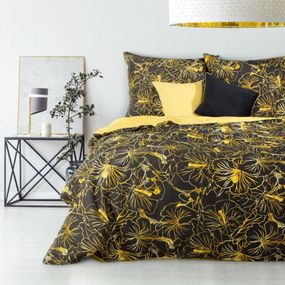 DomTextilu Bavlnené posteľné obliečky so žltým kvetinovým motívom 3 časti: 1ks 200x220 + 2ks 70 cmx80 Žltá 70x80 cm 27941-153832