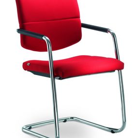 LD SEATING konferenčná stolička LASER 683-KZ-N4, kostra efekt chróm
