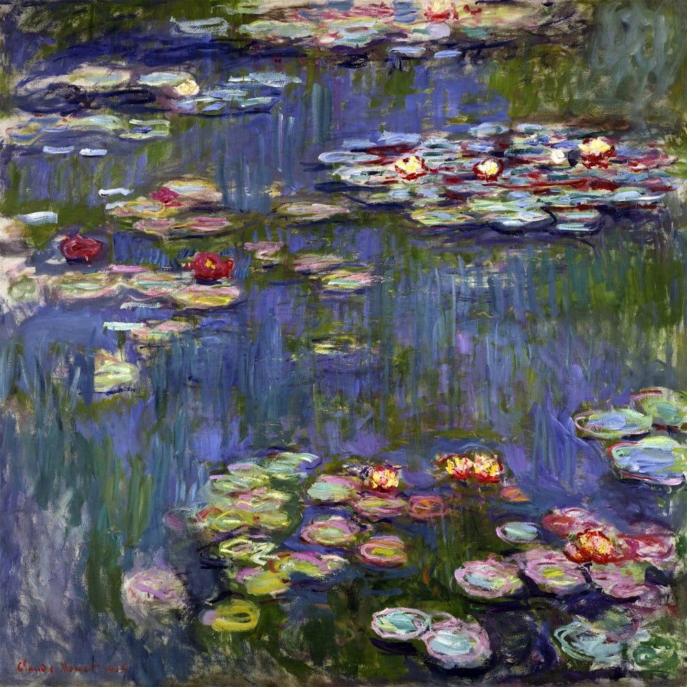 Reprodukcia obrazu Claude Monet - Water Lilies, 50 x 50 cm