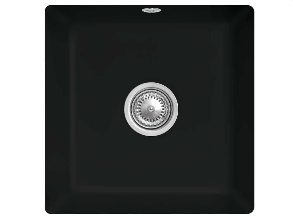 VILLEROY & BOCH VILLEROY & BOCH - Keramický drez Subway 50 SU Ebony podstavný 440 x 440 bez excentra 332501S5