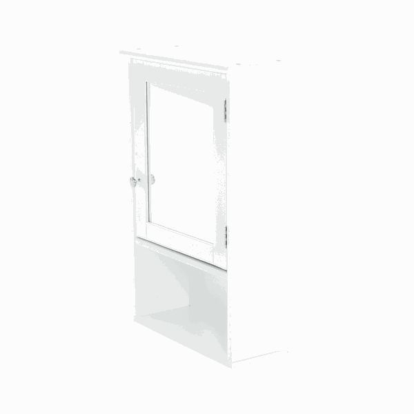 Závesná skrinka so zrkadlom, biela, ATENE TYP 2