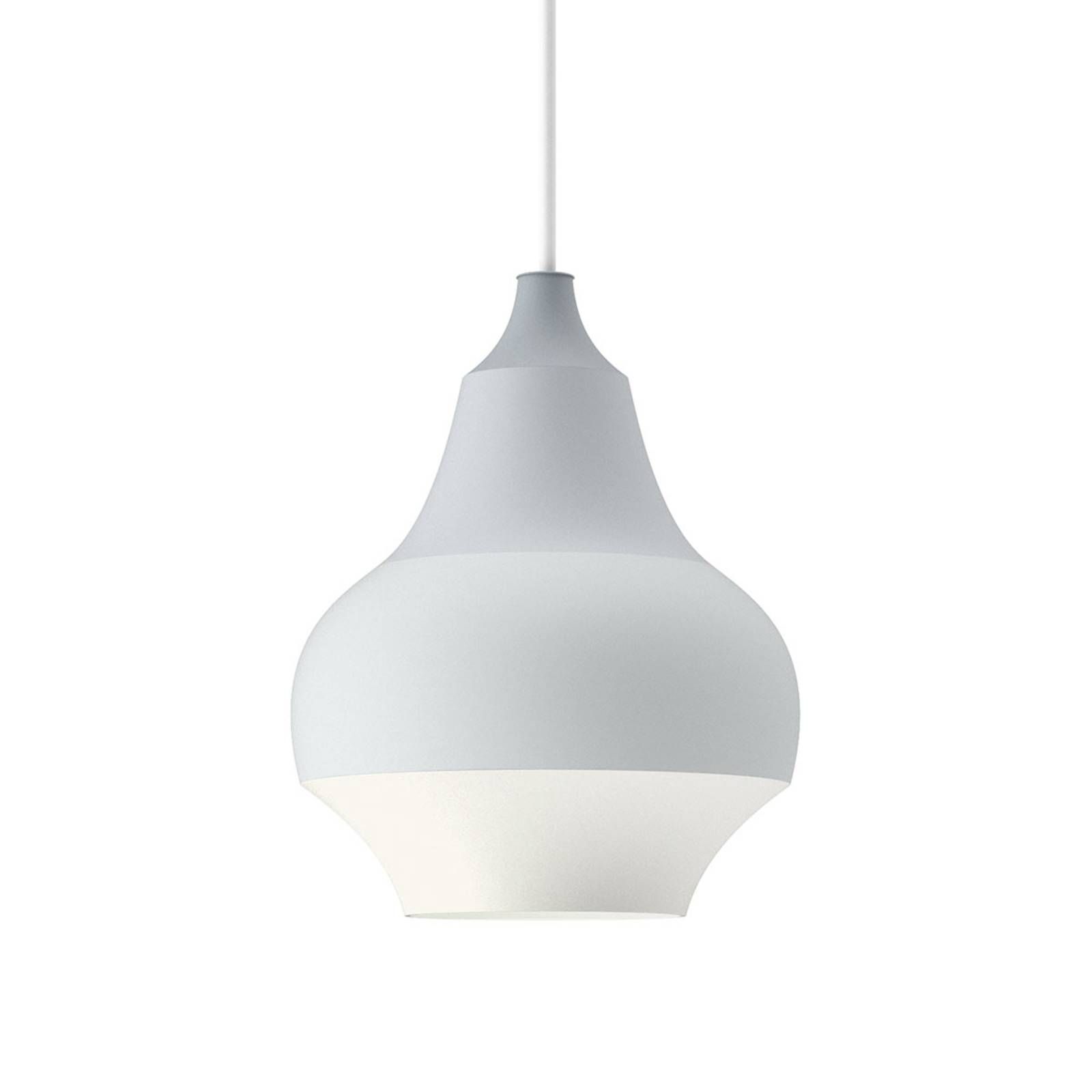 Louis Poulsen Cirque – sivá závesná lampa, 15 cm, Obývacia izba / jedáleň, hliník, E27, 25W, K: 18.9cm