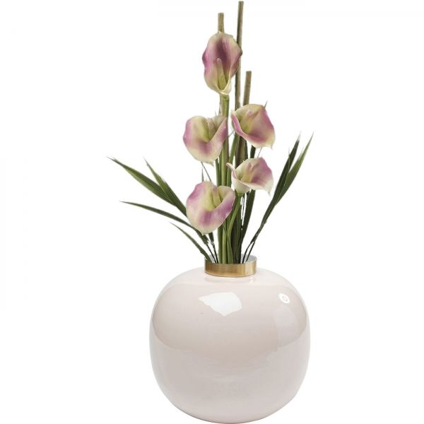 KARE Design Růžová kovová váza Ciera 25cm