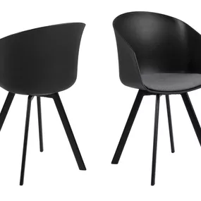 Dkton 23528 Dizajnová stolička Almanzo, čierna 