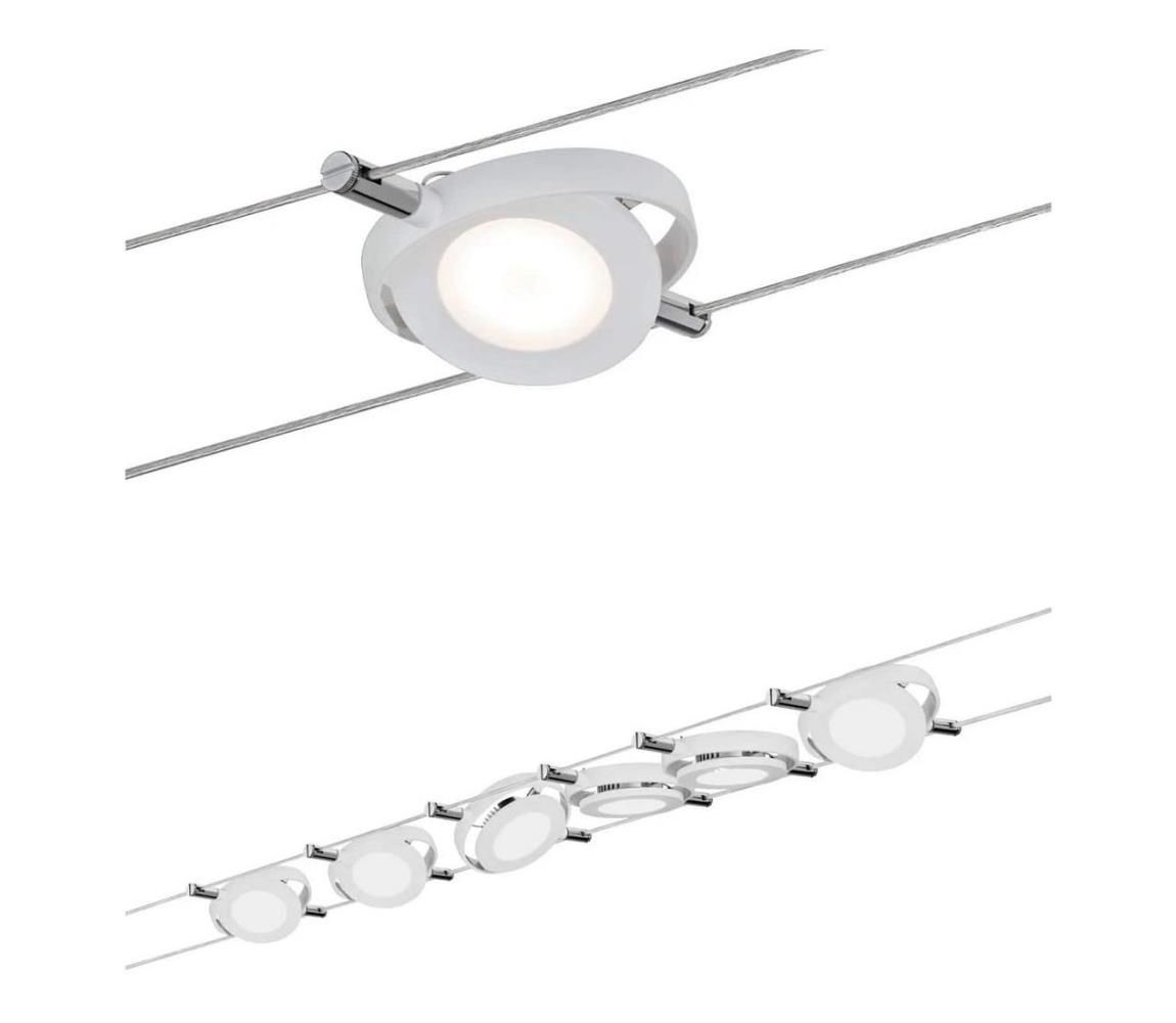 Paulmann 94106 - SADA 6xLED/4W Luster na lanku ROUNDMAC 230V biela