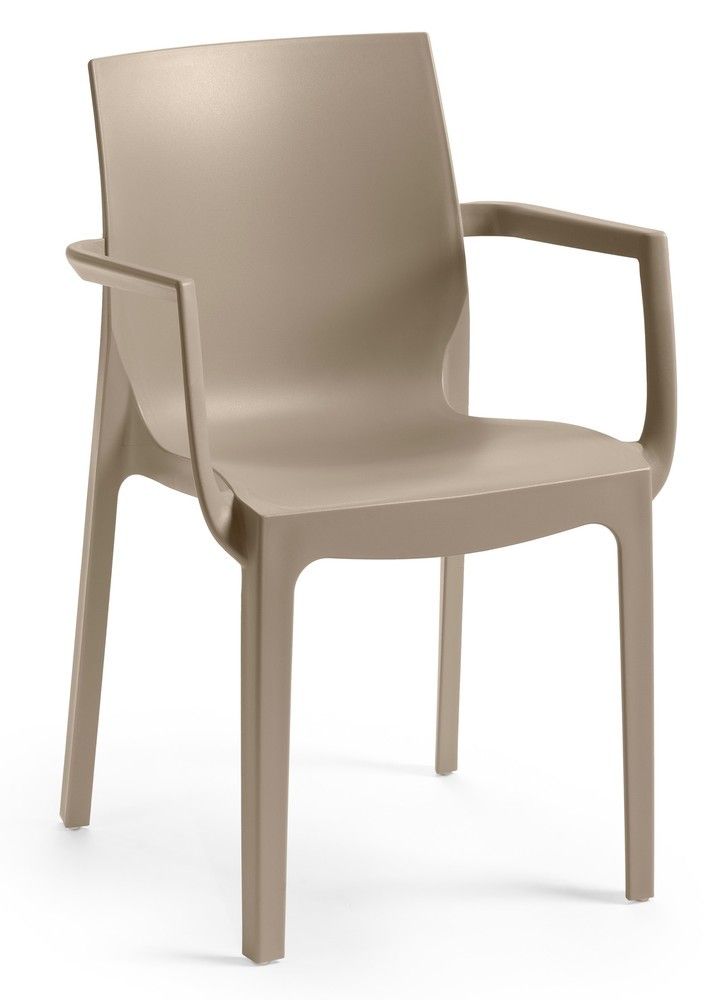 Jedálenská stolička EMMA ARMCHAIR Rojaplast Sivohnedá taupe