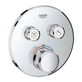 Grohe Grohtherm Smart Control - podomietkový termostat na dva spotrebiče, okrúhly tvar, chróm, 29119000