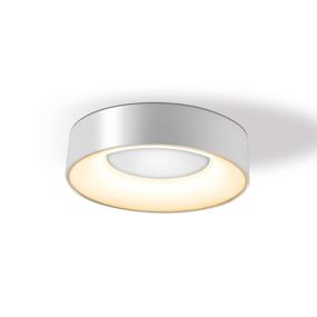 EVN Stropné LED svietidlo Sauro, Ø 30 cm, strieborná, Chodba, plast, 18W, K: 7.1cm