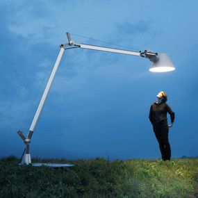 Artemide Vonkajšia stojaca LED lampa Tolomeo XXL, hliník, oceľ, cement, plast, 55W, K: 262cm