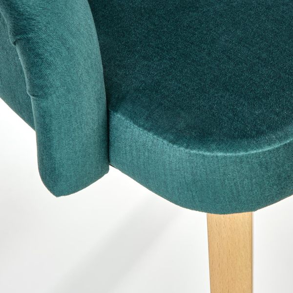 Halmar TOLEDO 2 jedálenská stolička dub medový / čal. MONOLITH 37 (tmavo zelená)
