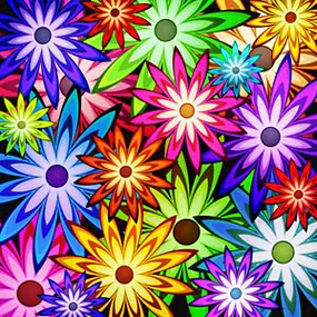 Tapety Kvety farebné 4801 - latexová
