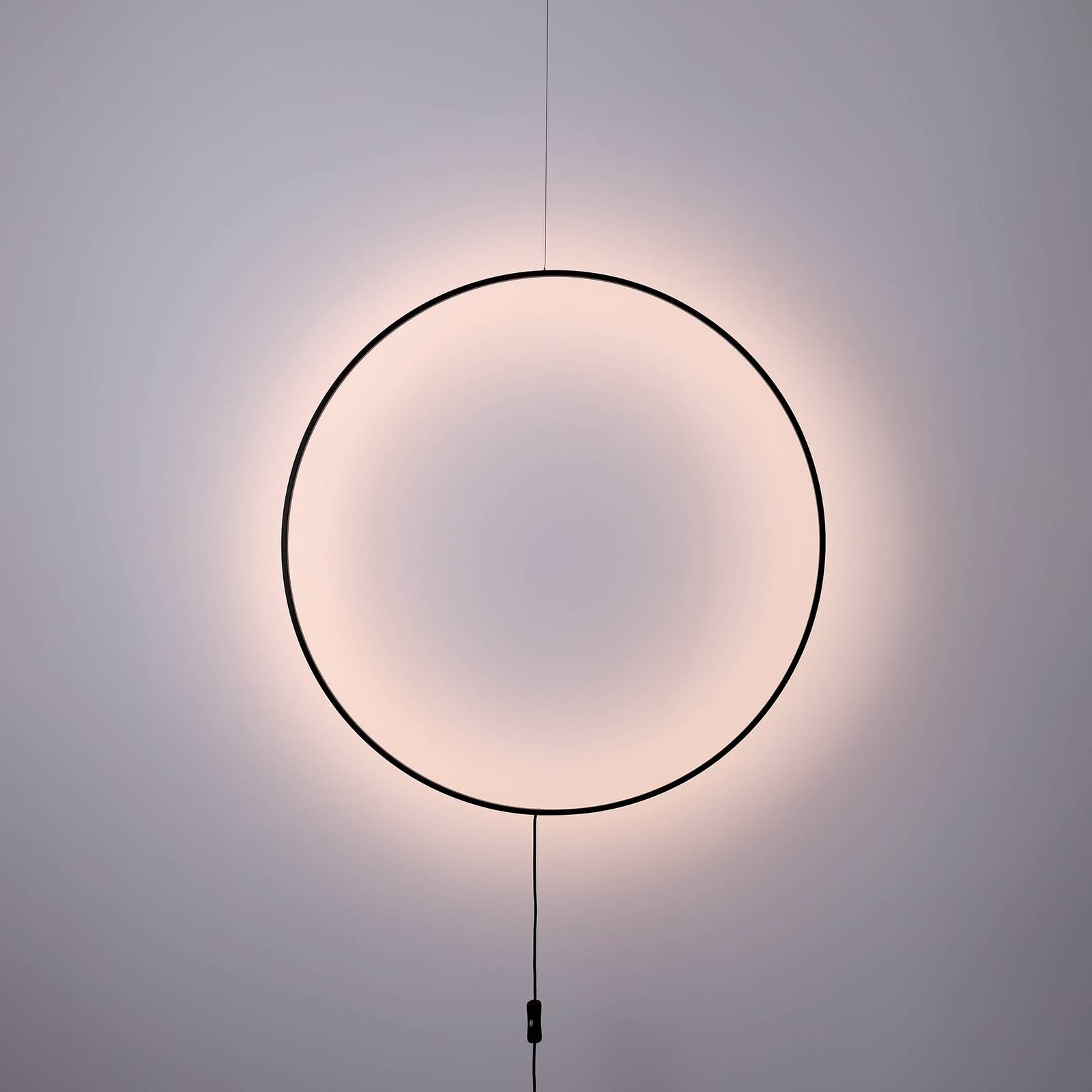 Viokef Nástenné LED svietidlo Shadow, kruhové, Ø 61 cm, Obývacia izba / jedáleň, hliník, 19W