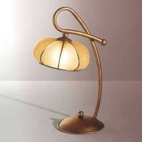Siru Klasická stolná lampa LOTO, ručne vyrobená, Obývacia izba / jedáleň, sklo, ušľachtilá oceľ, E14, 40W, L: 18 cm, K: 36cm