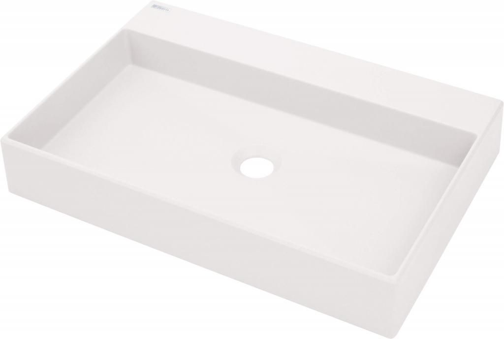 DEANTE - Correo alabaster - Granitové umývadlo, na dosku - 60x40 cm CQR_AU6S