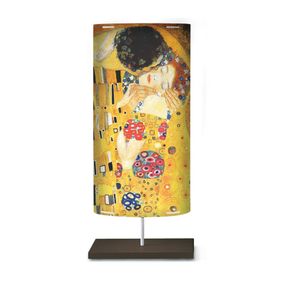 Artempo Italia Umelecký motív na stojacej lampe Klimt III, Obývacia izba / jedáleň, plast, E27, 30W, P: 35 cm, L: 16 cm, K: 80cm