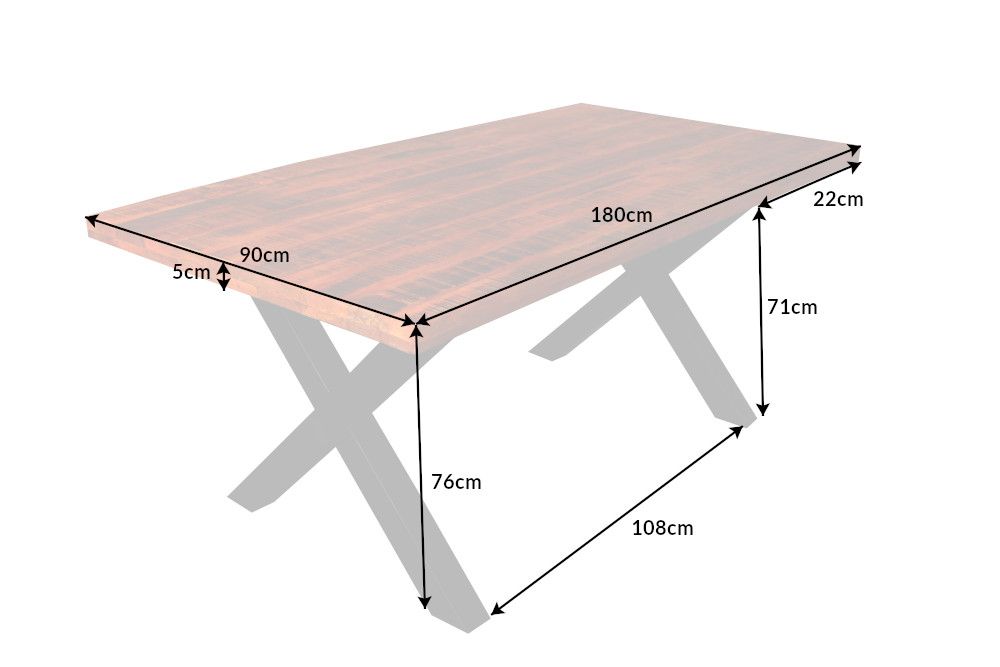 Jedálenský stôl EURYTOS Dekorhome 180x90x75 cm