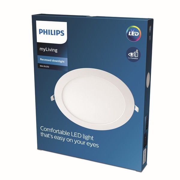 Philips 8718699760038 SLIM zápustné bodové svietidlo LED D225mm 20W/1750lm 3000K biela
