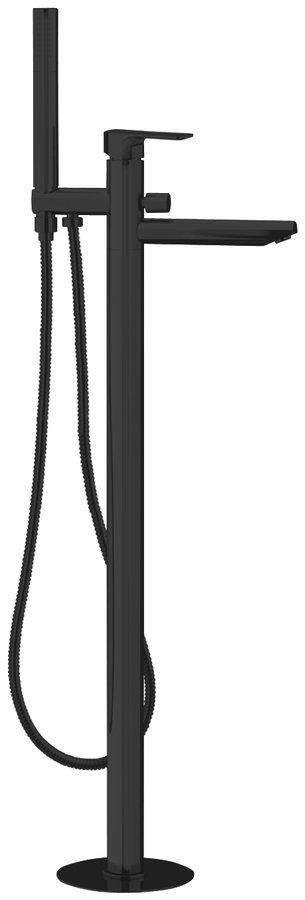 SAPHO - SPY vaňová batéria s pripojením do podlahy, čierna matná PY21/15