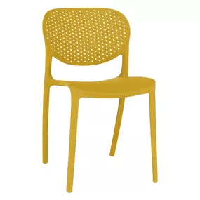 Kondela Stohovateľná stolička, žltá, FEDRA NEW 93191
