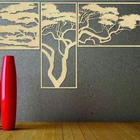 Drevený strom na stenu Okajama