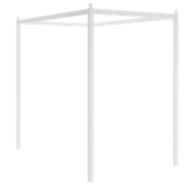 ČILEK - Baldachýn nad posteľ Rustic White 120x200 cm (konštrukcia) 