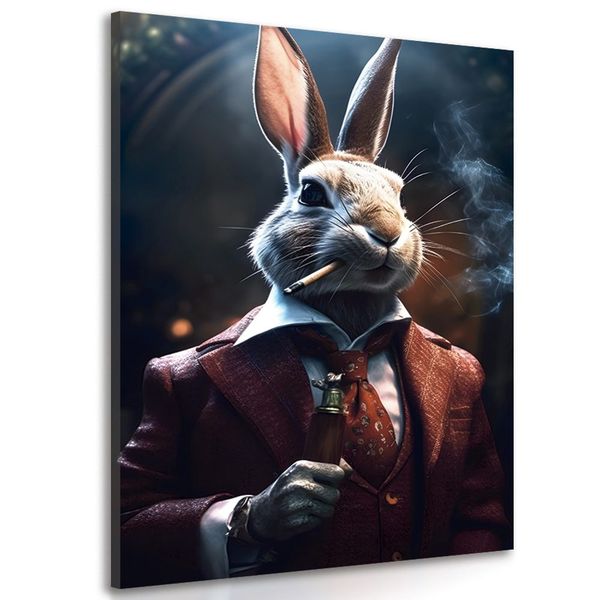 Obraz zvierací gangster zajac - 60x90