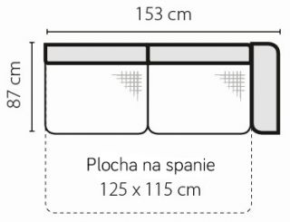 Stagra Rohová sedacia súprava Amigo na vyskladanie Amigo: 2FBP s plochou na spanie