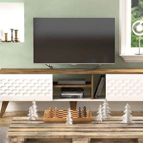 Dizajnový TV stolík Gallio 180 cm orech biely
