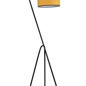 Stojacia lampa Pramit II 165 cm čierna/žltá