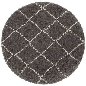 Mint Rugs - Hanse Home koberce Kusový koberec Allure 104403 Darkgrey / Cream - 160x160 (priemer) kruh cm