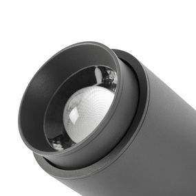 FARO BARCELONA Vonkajšie nástenné LED svietidlo Plom, tmavosivá, hliník, PMMA, 8.5W, K: 20cm