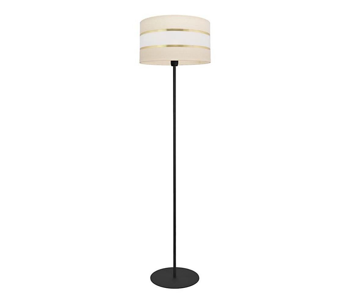 Stojacia lampa HELEN 1xE27/60W/230V krémová/čierna/zlatá