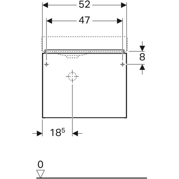 Geberit iCon - Skrinka pod umývadielko 530 mm, matná biela 841052000