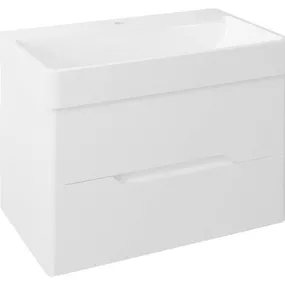 SAPHO - MEDIENA umývadlová skrinka 77x50,5x49cm, biela matná/biela matná MD080