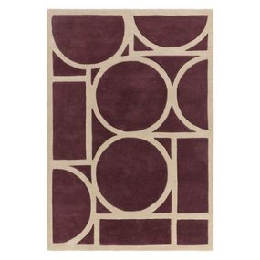 Tmavohnedý vlnený koberec 160x230 cm Metro Plum – Asiatic Carpets