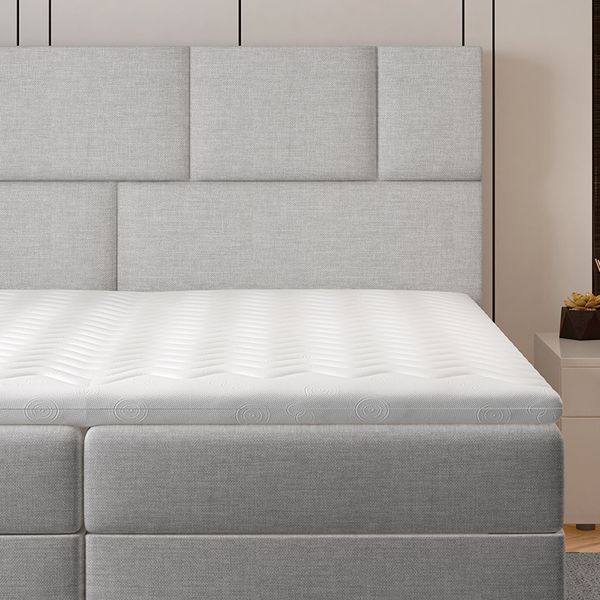 Čalúnená manželská posteľ s úložným priestorom Ferine 165 - hnedá