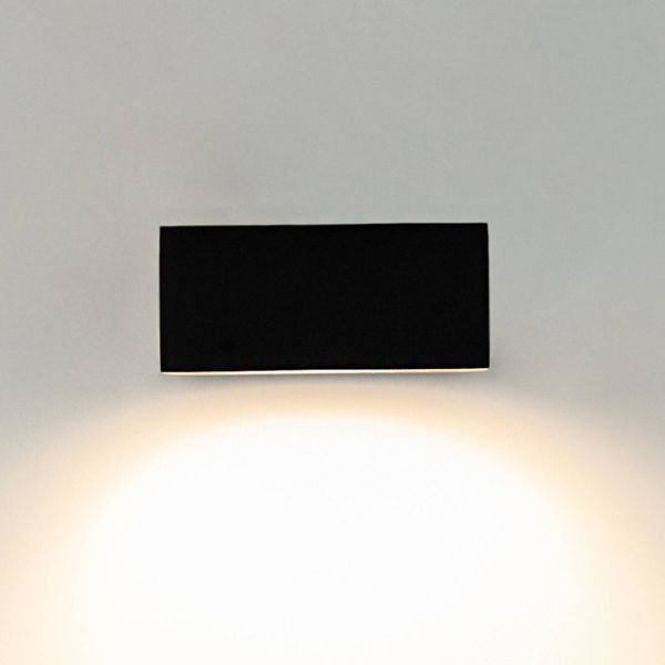 BRUMBERG Quader vonkajšie nástenné svetlo, priame, Chodba, hliník, sklo, 5W, L: 9.5 cm, K: 4cm