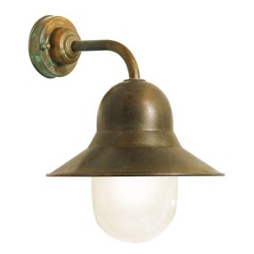 Moretti Luce Jednoduché vonkajšie nástenné svietidlo Lampara, Chodba, mosadz, plast, E27, 60W, L: 27 cm, K: 35cm