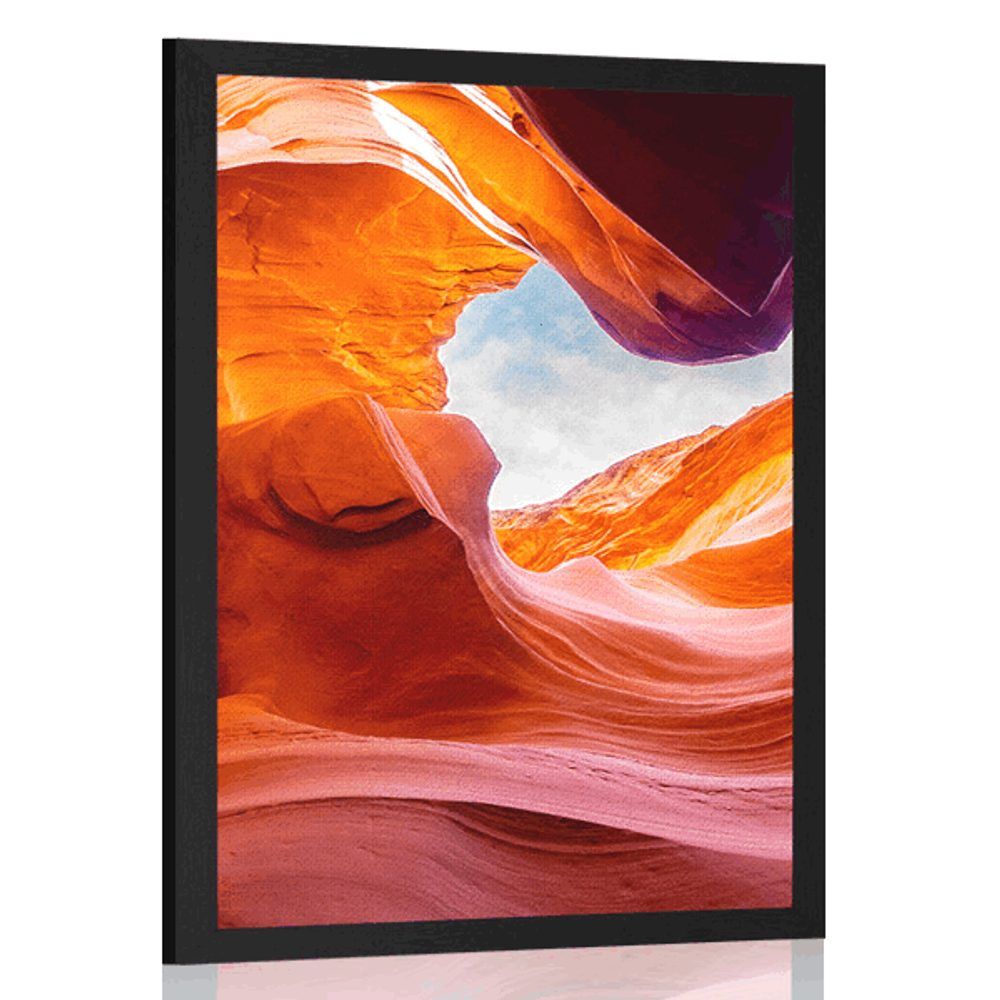 Plagát Antelope Canyon v Arizone - 30x45 black