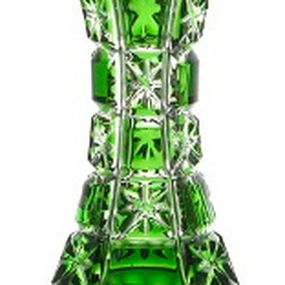 Krištáľová váza Lada, farba zelená, výška 104 mm