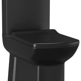 SAPHO - LARA WC kombi, spodný/zadný odpad, splachovací mechanizmus, čierna matná LR360