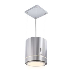 Klarstein Tron Ambience, ostrovčekový digestor, Ø 38 cm, recirkulácia 540 m³/h, LED, ušľachtilá oceľ