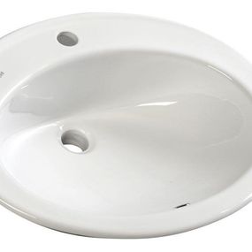 SAPHO - TROPICO Keramické umývadlo 58x46cm, zápustné, biela TP230