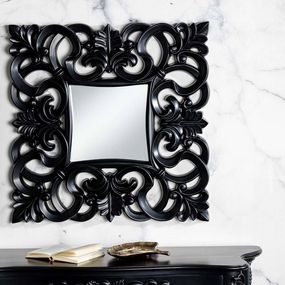 Dizajnové nástenné zrkadlo Kathleen 75 cm čierne