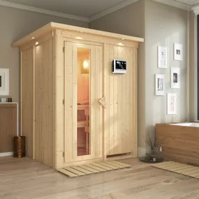 Interiérová fínska sauna 151 x 151 cm Dekorhome