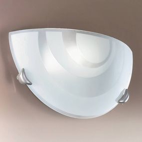 Orion Polkruhové nástenné svietidlo LORIA opálové sklo, Obývacia izba / jedáleň, opálové sklo, kov, E27, 60W, L: 30 cm, K: 15cm