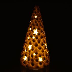 LED Vianočná porcelánová dekorácia LED/3xLR44 stromček
