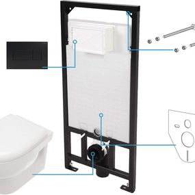 DEANTE - Avis biela - Toaletný set, podomietkový, 6v1 CDAN6ZPW